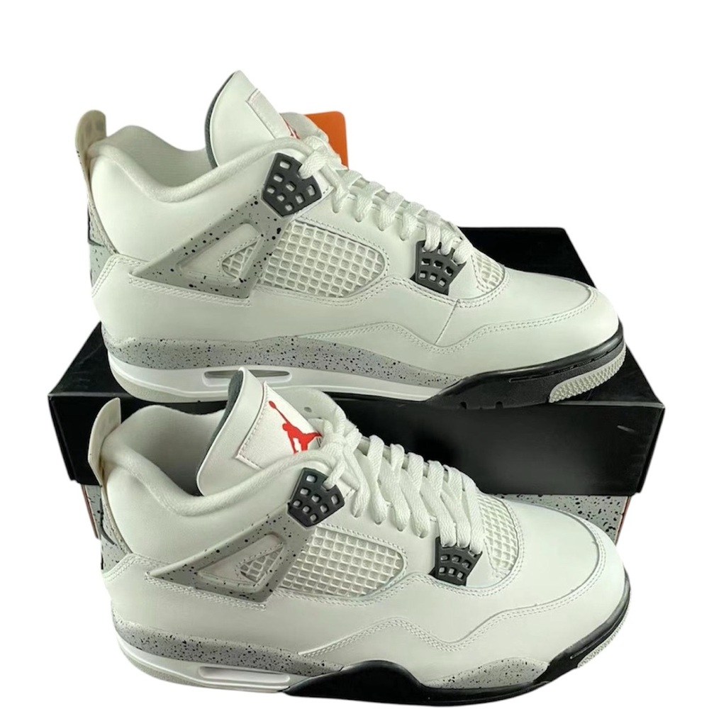Size 11 Men Jordan 4 Retro White Cement Brand New In Box Deadstock
